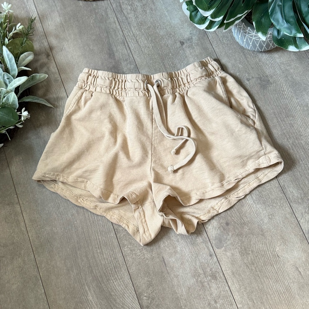 Urban Rebel Casual Tan Women’s Shorts Draw String Lounge Shorts